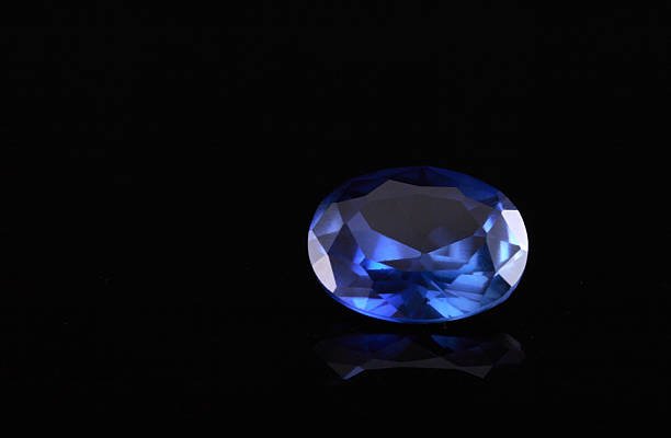 Oval sapphire stone.