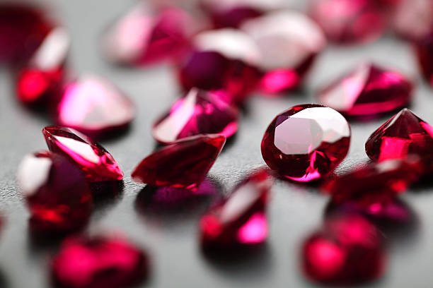 rubies close up