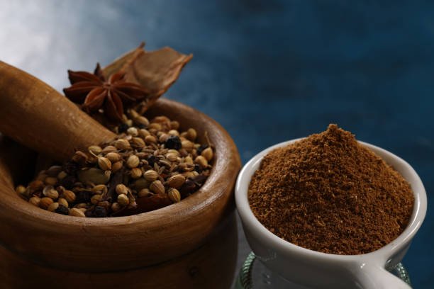 Garam Masala Hot Spice is a blend of ground spices, originating from South Asia, common in Indian, Pakistani, Nepalese, and Bangladeshi cuisines. It is used alone or with other seasonings.